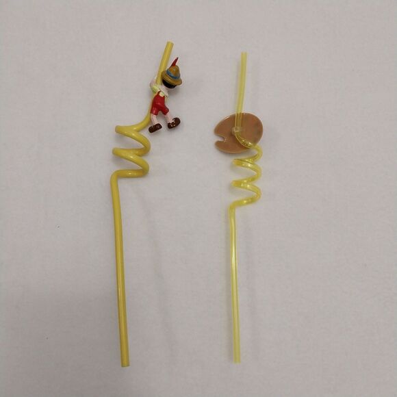 Vintage Pinocchio Applause Curly Swirl Straw And Art Disney #J105 - Picture 6 of 10